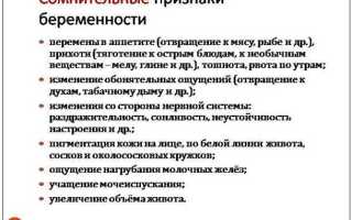 Какие симптомы проявляются в первую неделю беременности?