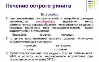 Как лечить острый ринит