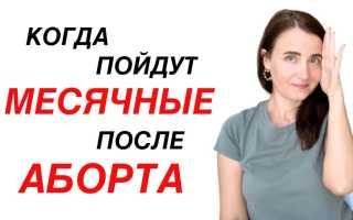 Когда начнутся месячные после аборта?