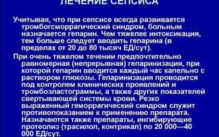 Симптомы сепсиса