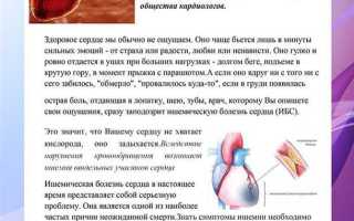 Симптомы ишемической болезни сердца