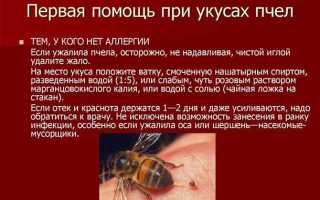 Как лечить укус пчелы